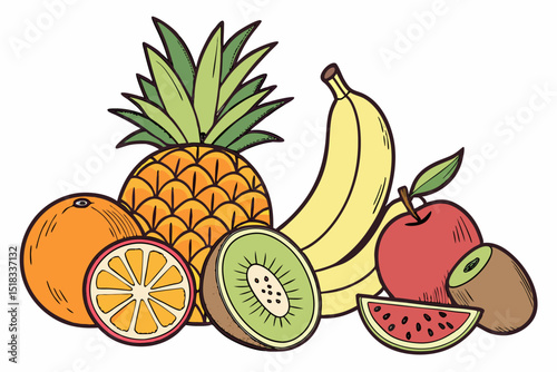 set of fruits