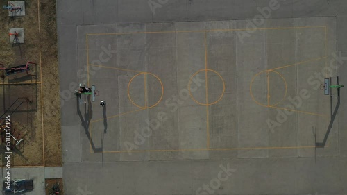 Basketball Game in a park