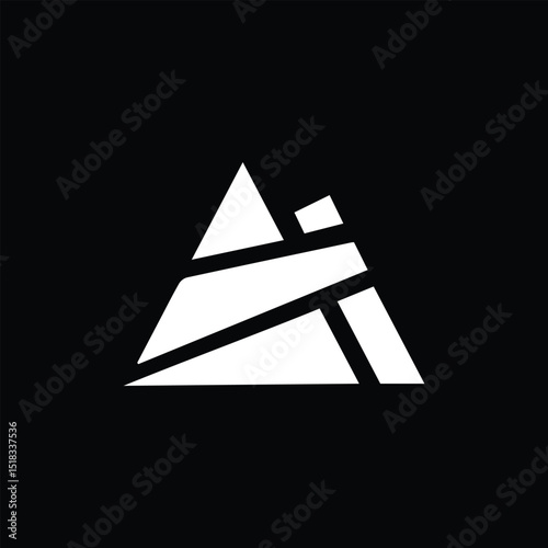 Initial letter ai or ia logo vector design template