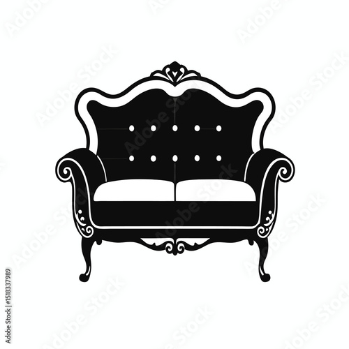 retro-sofa-simple-out-line-victor-icon-black-color.eps