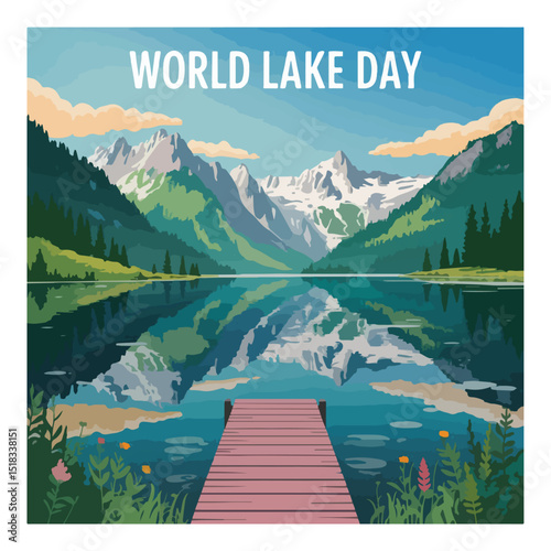World Lake Day poster banner