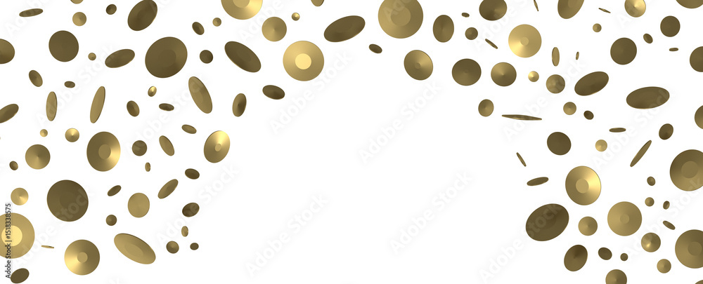 Golden serpentine confetti on transparent background. luxury isolated Golden serpentine confetti on transparent background. luxury isolated