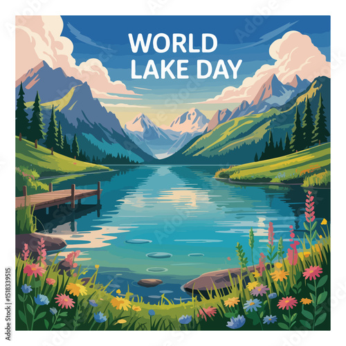 World Lake Day poster banner