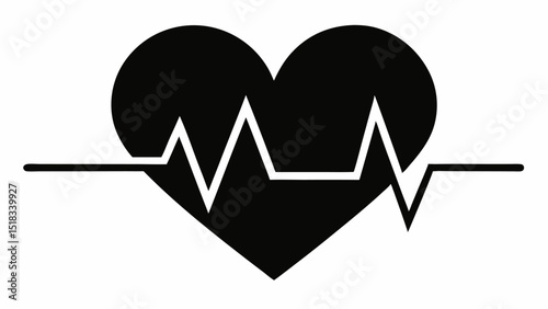 Heartbeat PNG – Transparent Background ECG Line for Medical Graphics