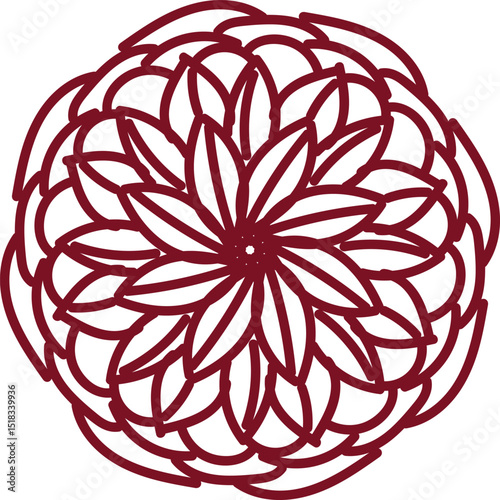 Beautifully crafted mandala vector illustration featuring detailed, symmetrical patterns in a circular layout. Ideal for use in spiritual art, coloring books, meditation visuals, textile design, and d