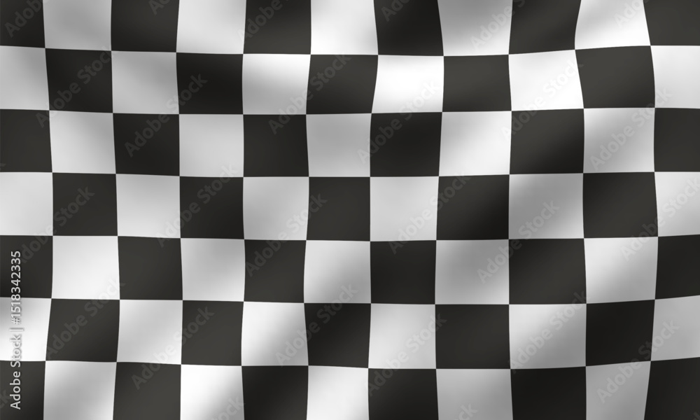 Fototapeta premium Vector Waving Checkered Racing Flag Background