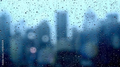 Illumination of Raindrops Pattern on the Window