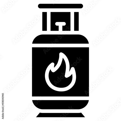 Gas Cylinder  Icon Element For Design