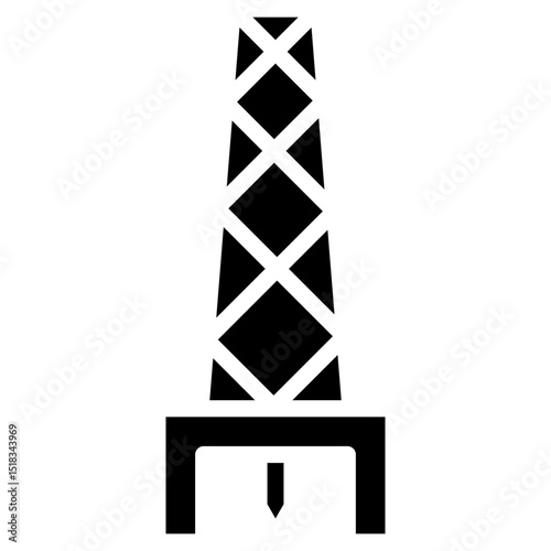 Drilling Tower  Icon Element For Design