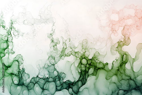 Abstract smoke swirling on white background with intricate fantasy fractal texture digital art design perfect for creative projects, technology, mystic themes, backgrounds, texture, and artistic conce