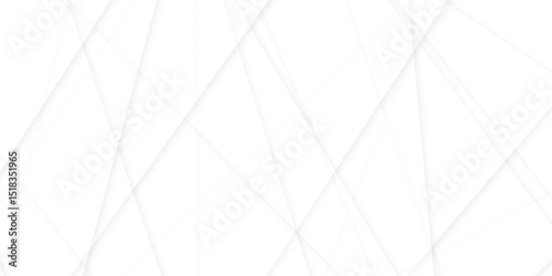 Abstract modern white and gray geometric lines vector background. Squares in bright light with soft shadows as pattern. with geometric line shapes Space design concept.