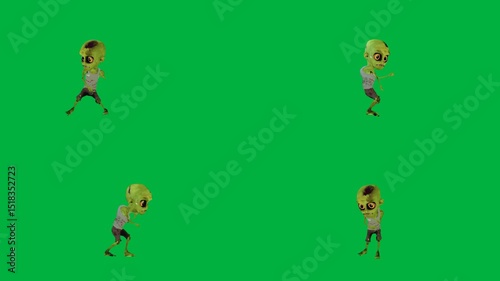 A green screen with cartoon character it man shirt dancing animated chromakey background design cartoonish colorful creative emotion gesture movement frame illustration layers