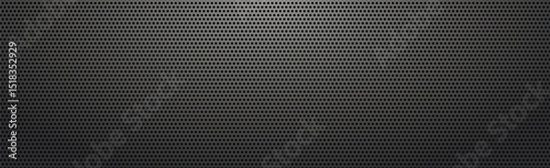 Panoramic texture of black and gray carbon fiber - Vector illustration