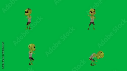 A green screen with cartoon character it animated chromakey background composition elements gesture expression layers creative motion frame colorful backgrounds figure design scene