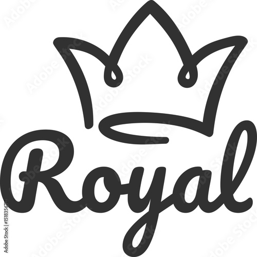 Simple, elegant royal crown logo representing luxury, premium quality, and exclusivity, suitable for businesses targeting high end clientele