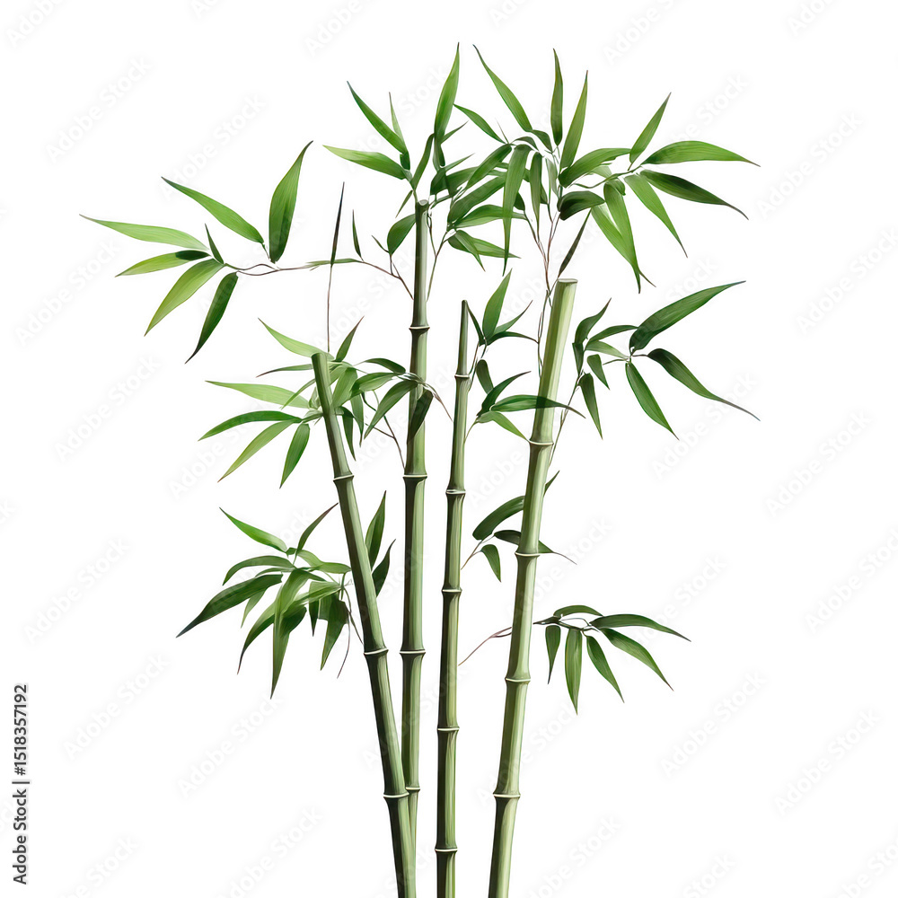 Fototapeta premium Bamboo plant illustration isolated on transparent background