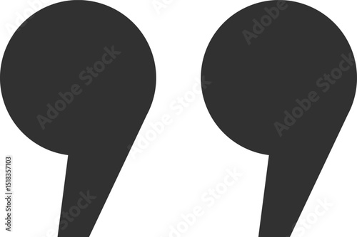 Quotation marks framing a statement, emphasizing verbatim quotes or sections of speech reproduced exactly as spoken or written, enhancing clarity in communication and expression