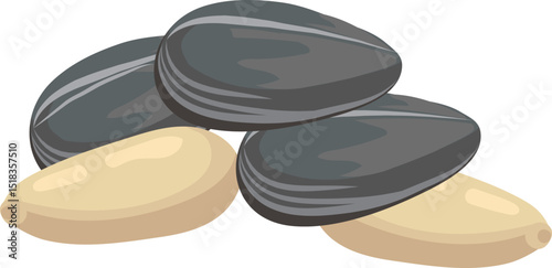 Sunflower and pine seeds are depicted together, highlighting their nutritional value and promoting a healthy lifestyle with natural, wholesome foods