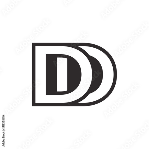 Abstract Initial Letter D Logo Design.