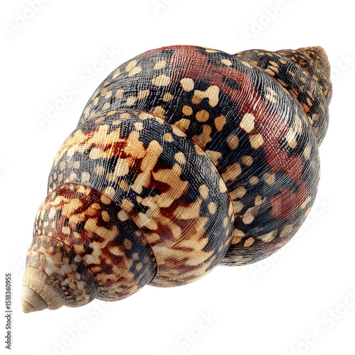 Vibrant Seashell Close-up A Detailed Macro photo