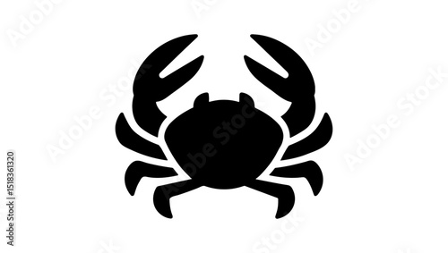 crab silhouette vector