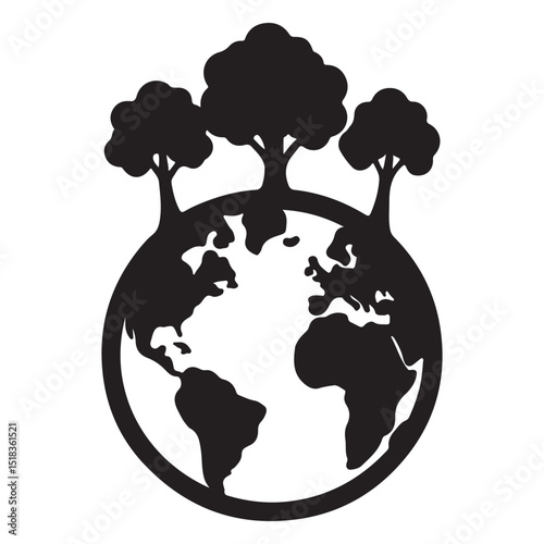 Tree Growing from the Globe