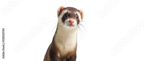 Ferret – Elongated Body and Curious Mischievous Eyes – Close-Up Portrait