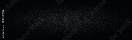 Panoramic texture of black and gray carbon fiber - illustration