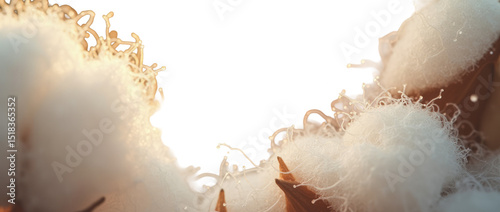 Macro Shot of Cotton Strand Texture