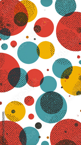 Pop Art Dots Background with Bold Graphics and Vibrant Colors