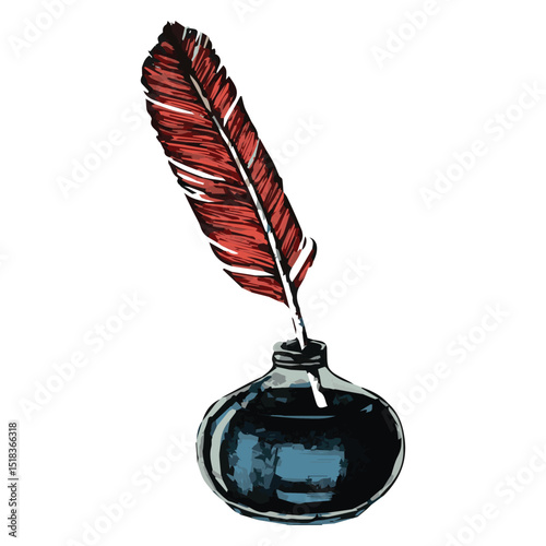 feather and ink