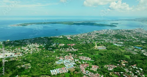 Wallpaper Mural Tropical Town Between Mountain and Sea - Drone Footage Torontodigital.ca