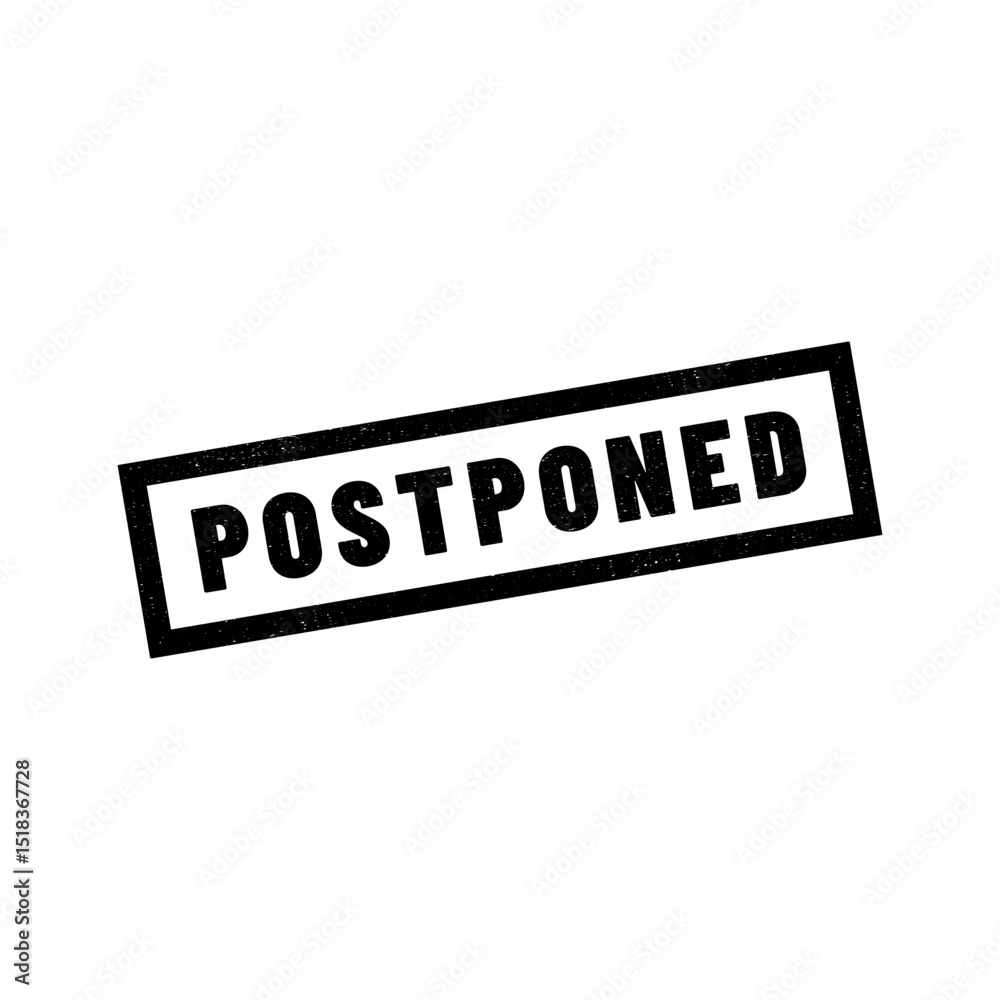 Postponed grunge rubber stamp on white background. Postponed grunge rubber stamp on white background.