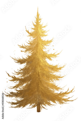 Christmas Card - Gold Leaf Christmas Tree
