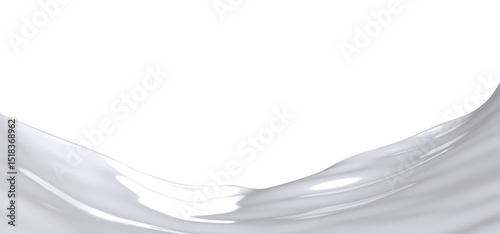 A smooth white fabric drape...