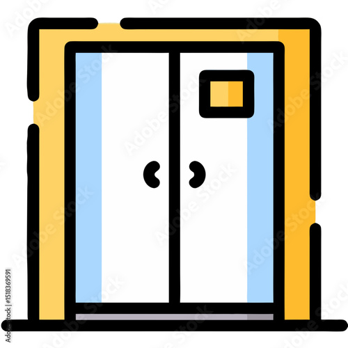 Modern Elevator Icon: Symbol of Vertical Transportation