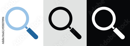 Magnifying Glass Icon – Search and Research Tool Concept Vector Illustration, Isolated on white background