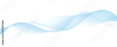 Blue wave curve lines abstract background with flowing particles. Digital energy waves technology concept. Modern backdrop design for business, presentation, banner.
