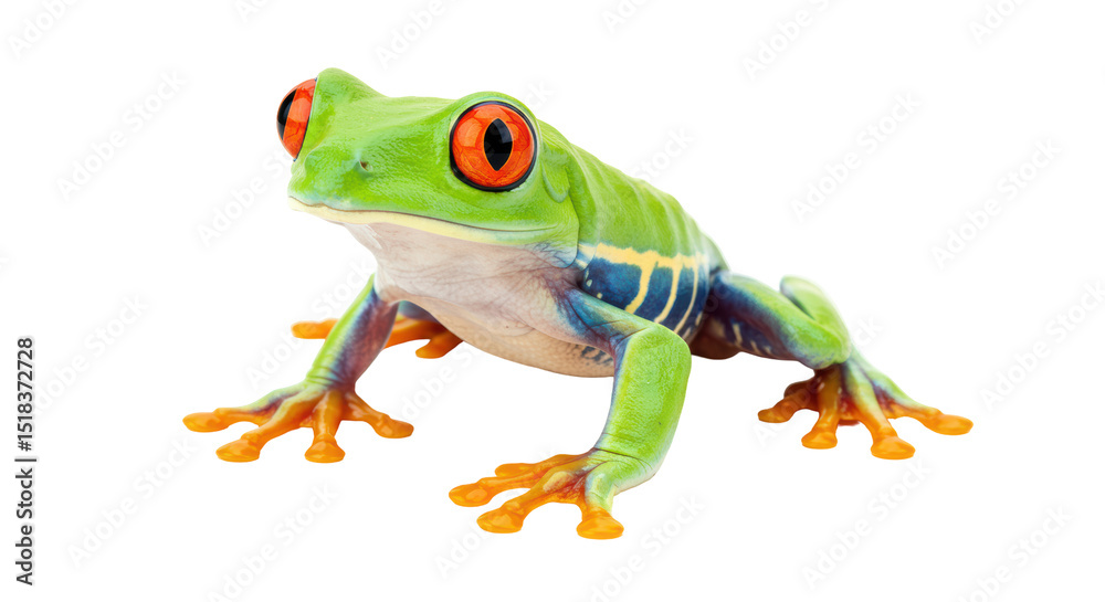 Obraz premium Isolated Red-Eyed Tree Frog