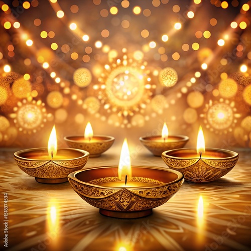 Flickering flames of burning candles cast a warm, romantic glow in the dark church, celebrating the holiday spirit