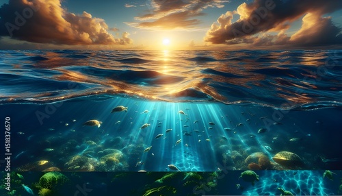 Majestic Ocean Beauty: Ultra HD Deep Blue Serenity & Marine Wonders