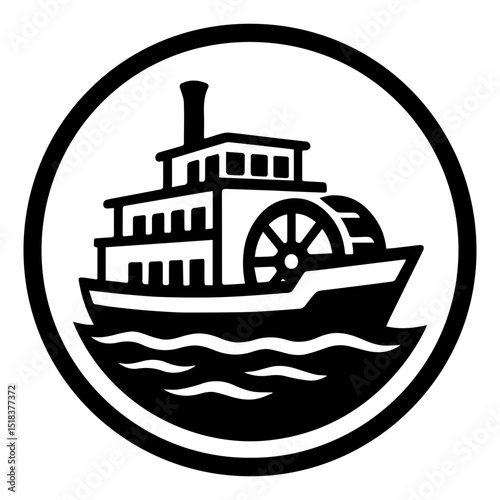 Paddle boat icon with transparent background small watercraft recreational vessel transport symbol
