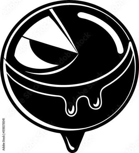 chrome bubblegum icon in pink Shallotte on white background