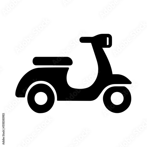 Scooter icon in transparent background
