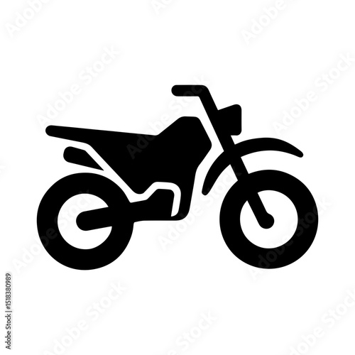 Dirt bike icon in transparent background
