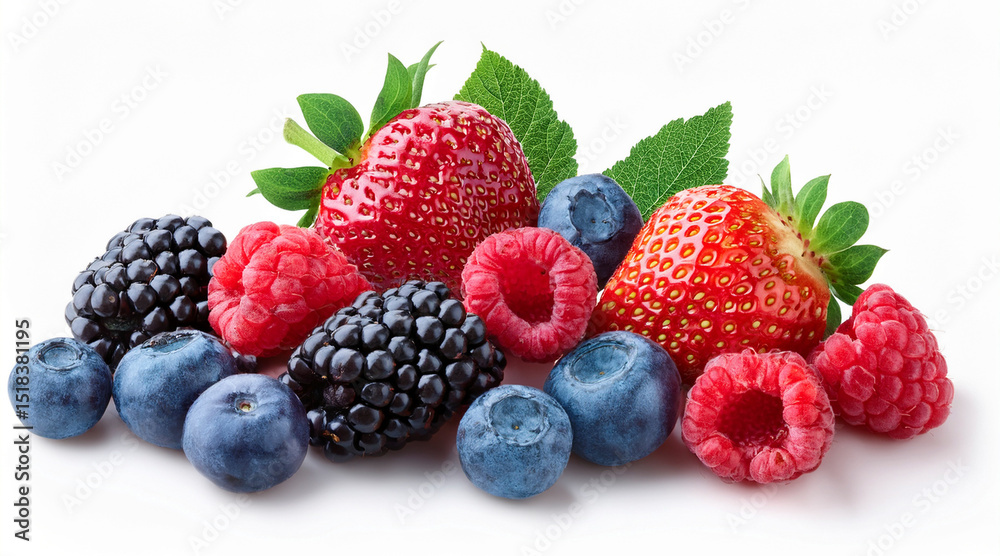 berries with shadows on white background berries with shadows on white background