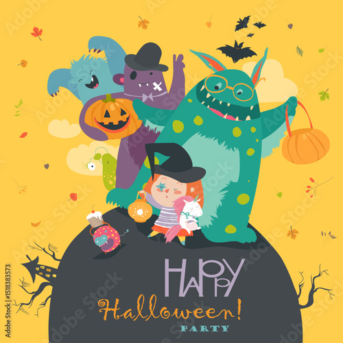Hand-drawn cute cartoon animal poster templates, interesting children's flat vector illustrations, and cheerful festival backgrounds