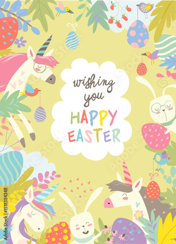 Hand-drawn cute cartoon animal poster templates, interesting children's flat vector illustrations, and cheerful festival backgrounds