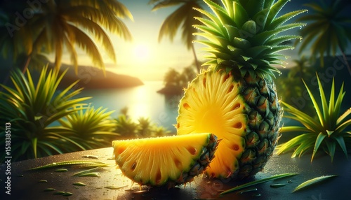 Juicy Pineapple Perfection: Ultra HD Tropical Freshness & Exotic Sweetness