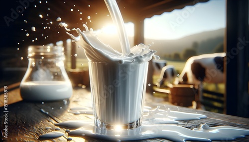 Fresh Milk Splash: Ultra HD Creamy Elegance & Natural Dairy Art